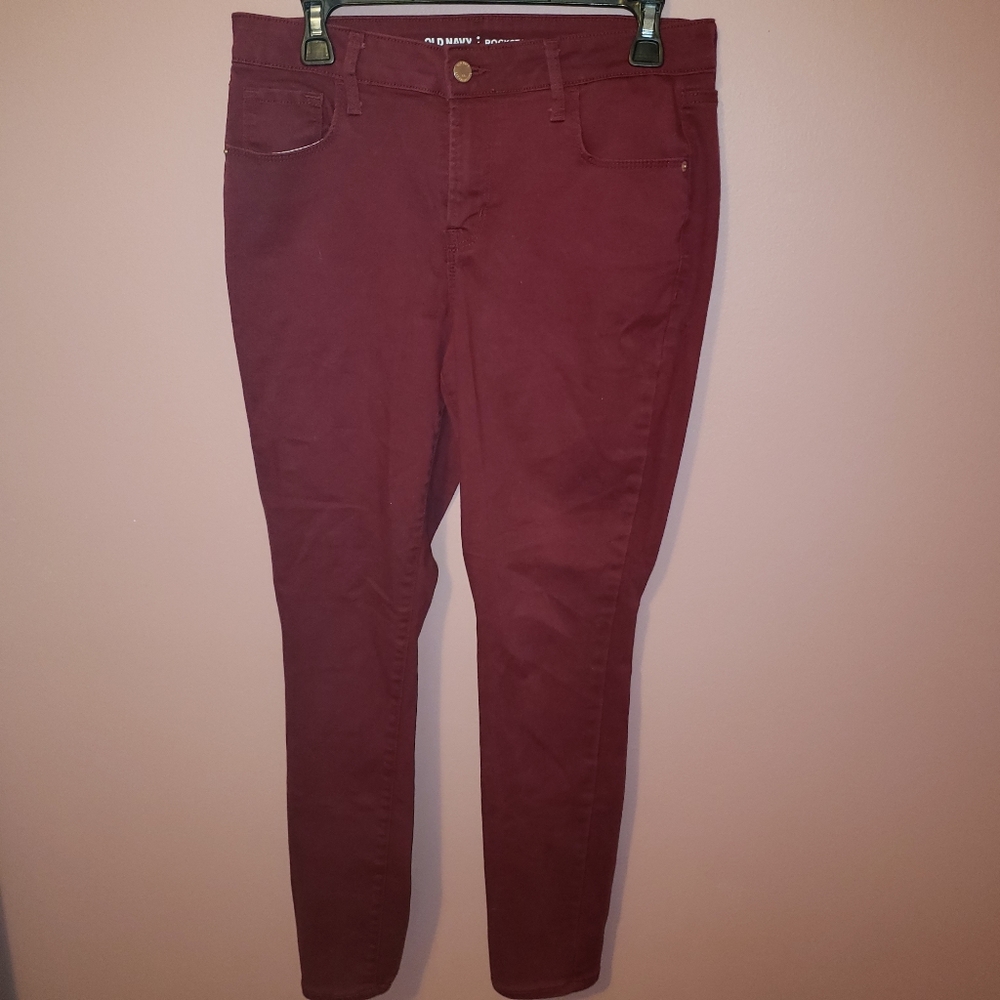 Maroon red jeans- Old Navy